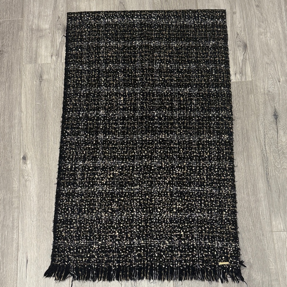 Michael Kors Black and Gold metallic Scarf